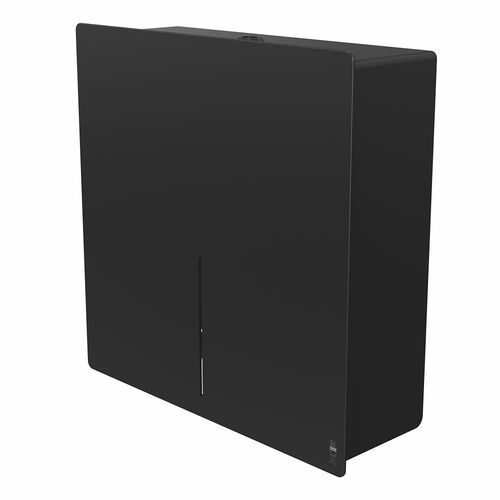 Wall-mounted toilet paper dispenser - 4084 - DAN DRYER A/S - stainless steel / black / for public washroom