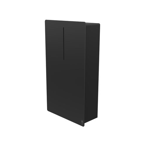 Hygienic trash can - 4114 - DAN DRYER A/S - wall-mounted / in lacquered stainless steel / with bag dispenser