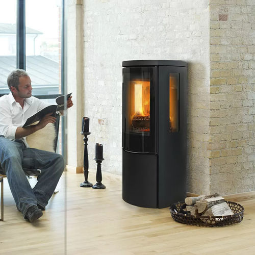 Wood heating stove - COZY  - Jydepejsen A/S - 0 - 5 kW / 8 kW / floor-mounted