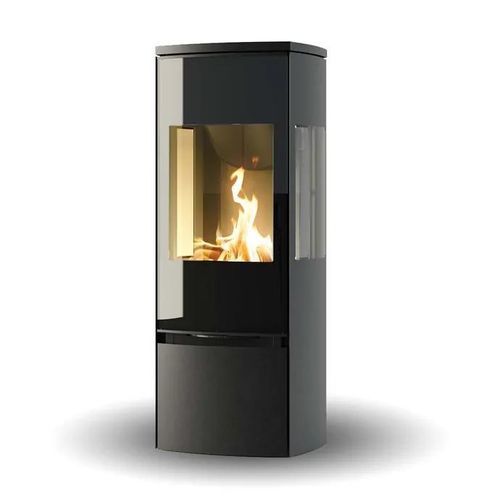 Wood heating stove - BELLA SIDEGLASS - Jydepejsen A/S - 3 kw – 5 kw / free-standing / 3-sided