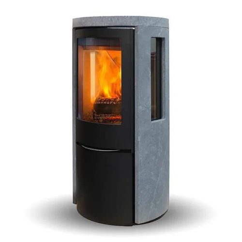 Wood heating stove - COZY CLASSIC SOAPSTONE SIDEGLASS - Jydepejsen A/S - 3 kw – 8 kw / free-standing / 3-sided