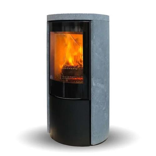 Wood heating stove - COZY MODERN SOAPSTONE - Jydepejsen A/S - 3 kw – 8 kw / free-standing / contemporary