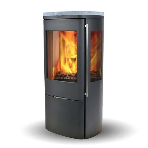Wood heating stove - SENZA SOAPSTONE TOP SIDEGLASS - Jydepejsen A/S - 3 kw – 5 kw / free-standing / 2-sided