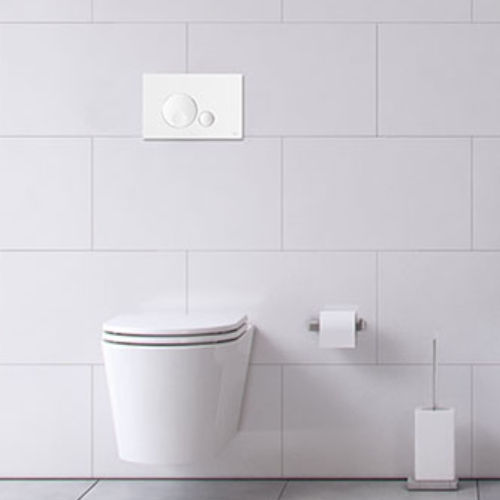 Double toilet flush button - GLOBE - OLI - Sistemas Sanitários S.A. - commercial / home