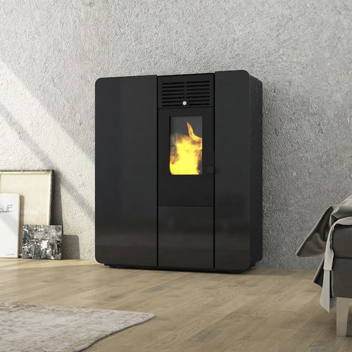 Pellet heating stove - ILIADE - Pasqualicchio - contemporary / steel / black