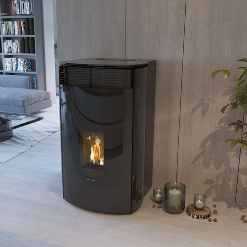Pellet heating stove - KRISTAL - Pasqualicchio - biomass / 10 kW...20 kW / 20 kW...50 kW
