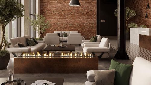 Bioethanol fireplace - LINE 1200 - Spartherm - The Fire Company - free-standing / floor-mounted / corner