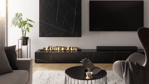 Bioethanol fireplace - LINE+ 1200 - Spartherm - The Fire Company - free-standing / integrated / corner