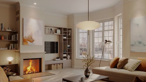 Wood-burning fireplace insert - Premium A-1V-87h - Spartherm - The Fire Company - built-in / Class A+ / remote-controlled