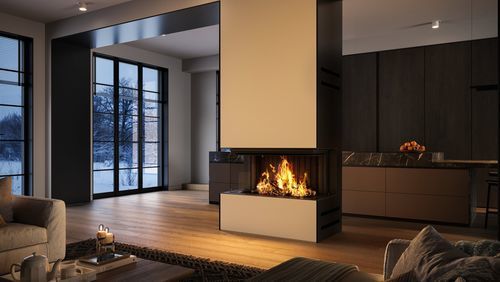 3-sided fireplace insert - Premium A-3RL-100h - Spartherm - The Fire Company - wood-burning / remote-controlled / class A