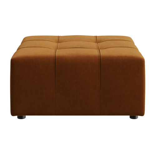 Contemporary ottoman - BRESCIA - EUROFASHION HOMETEXTILES & CONCEPTS - fabric / beech / plastic