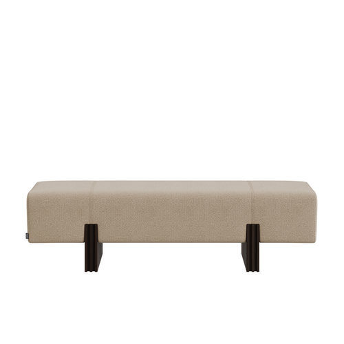 Contemporary upholstered bench - LANDON - EUROFASHION HOMETEXTILES & CONCEPTS - fabric / beech base / beech