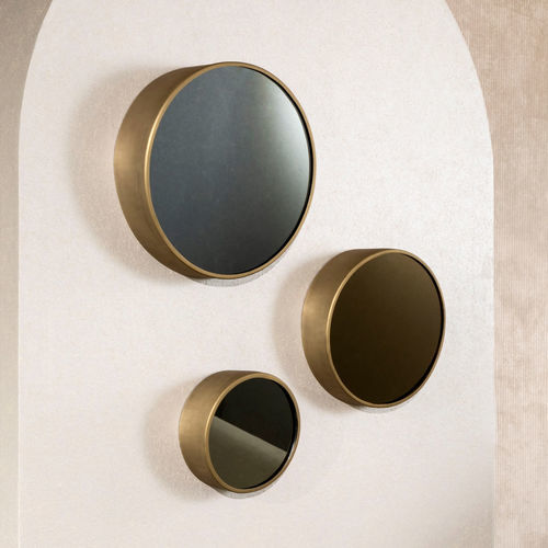 Wall-mounted mirror - ITZA - EUROFASHION HOMETEXTILES & CONCEPTS - contemporary / round / iron