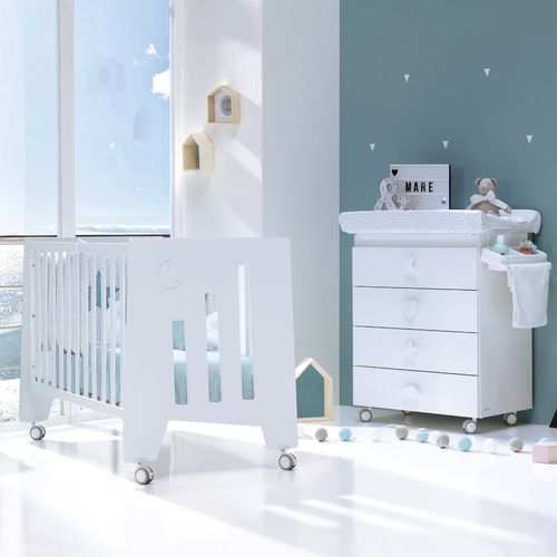Co-sleeping cradle - Omni - ALONDRA - on casters / wooden / baby