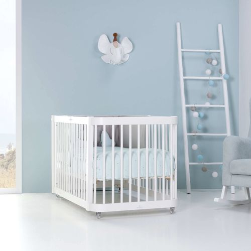 Single baby bed Crea Due ALONDRA contemporary / on casters / wooden