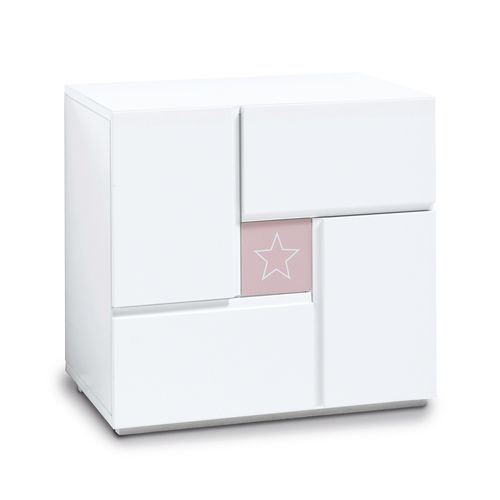 Contemporary bedside table - Clip - ALONDRA - lacquered MDF / pine base / rectangular