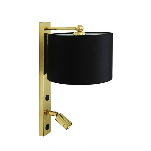 Contemporary wall light - KHUMO - Mullan Lighting - indoor / brass / round