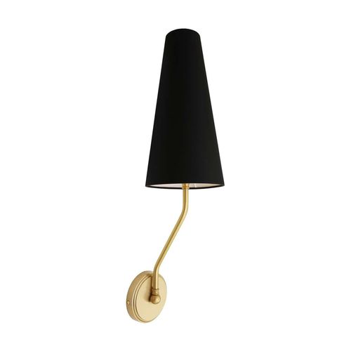 Traditional wall light - RHYL SLENDOR - Mullan Lighting - indoor / brass / conical