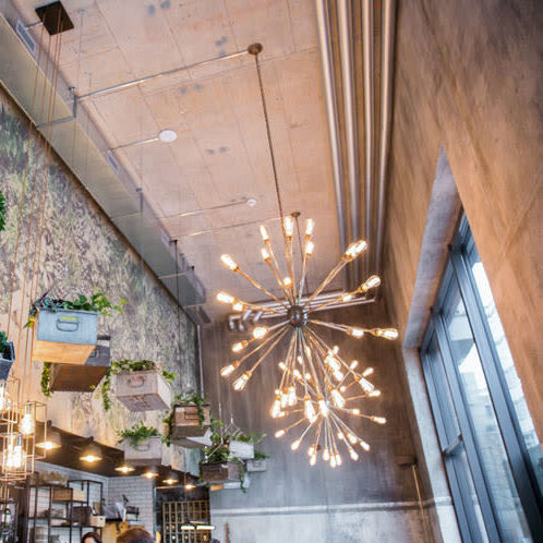 Contemporary chandelier - NAGANO - Mullan Lighting - polished brass / commercial / sputnik