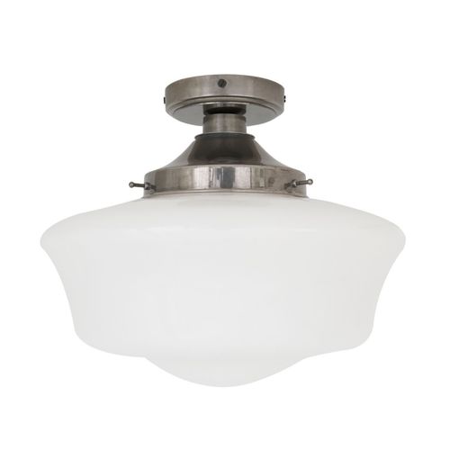 Traditional ceiling light - ANATH  - Mullan Lighting - opalescent glass / polished brass / LED