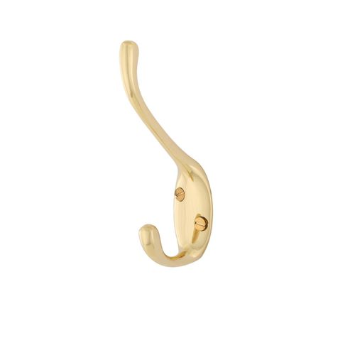 Traditional coat hook - GLIN - Mullan Lighting - brass / single / bathroom