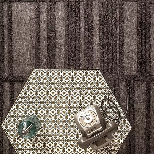 Contemporary rug - BAUHAUS - Warli - patterned / wool / viscose