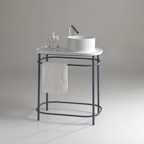 Metal washbasin stand - UP 700 WITH STAND - BLEU PROVENCE - ceramic