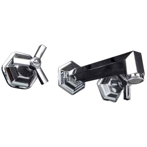 Washbasin single tap - RL1017M - BLEU PROVENCE - wall-mounted / chromed metal / home