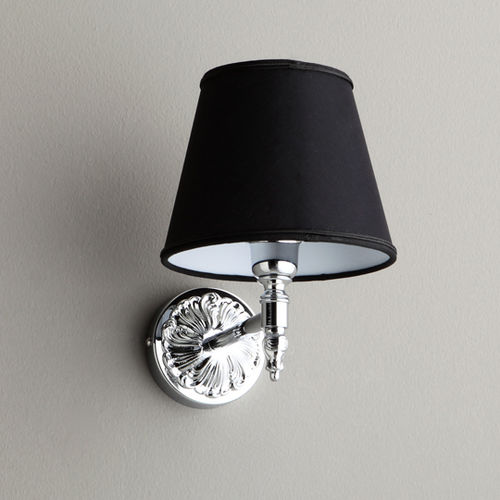 Traditional wall light - 6 - BLEU PROVENCE - indoor / fabric / chromed metal