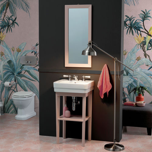 Free-standing washbasin cabinet - PROVENCE'900 - BLEU PROVENCE - wooden / contemporary / with shelf