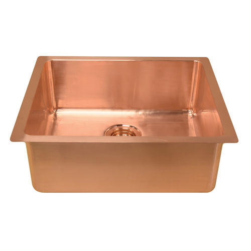 Single-bowl kitchen sink - LVCP08 - BLEU PROVENCE - without drainboard / copper / overmount