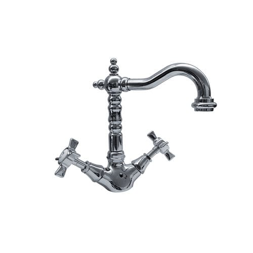 Countertop double-handle mixer tap - RL1043 - BLEU PROVENCE - brass / kitchen / 1-hole