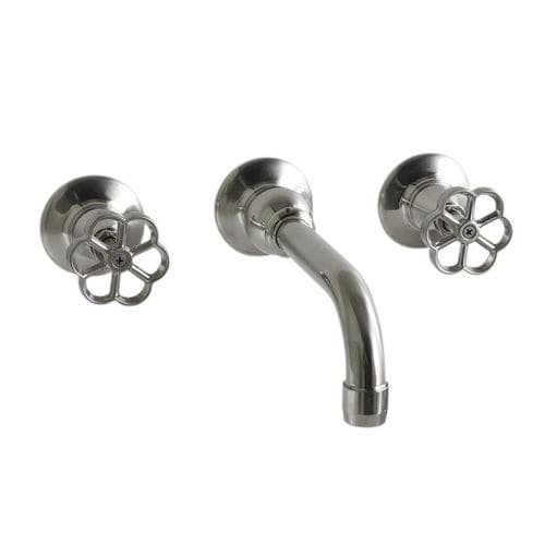 Double-handle washbasin mixer tap - RL1012 - BLEU PROVENCE - wall-mounted / metal / bathroom
