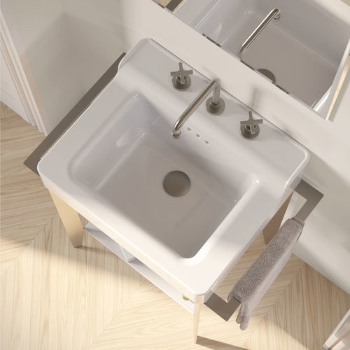 Wall-mounted washbasin - BP461 - BLEU PROVENCE - ceramic / high-gloss / Made in Italy