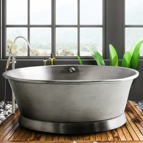 Round bathtub - CIRCLE - BLEU PROVENCE - free-standing / for homes / professional