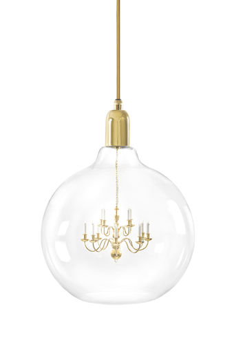 Pendant lamp - GOLD KING EDISON GRANDE  - Mineheart - metal / glass / original design