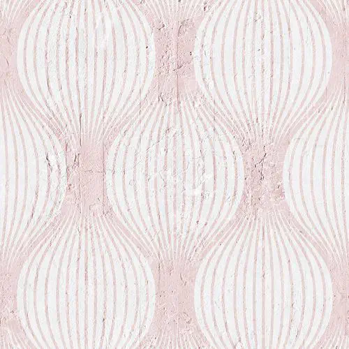 Traditional wallpaper - PINK OPTICAL BULBS - Mineheart - fabric 