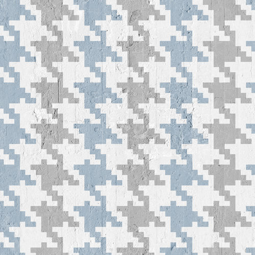Contemporary wallpaper - NAVY &amp; GREY PIED DE POULE - Mineheart - nonwoven fabric / patterned / fabric look
