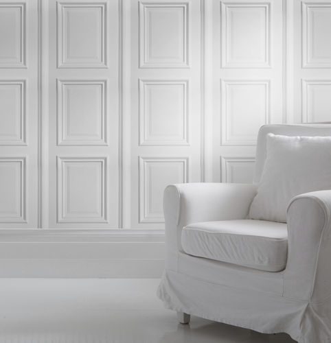 Traditional wallpaper - PANELLING - Mineheart - fabric / vinyl / monochrome