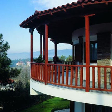 Wooden balustrade - EXTERNAL - interSCALA - outdoor / for balconies / for patio