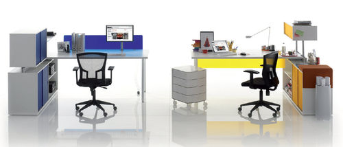 Workstation desk - OP - MASCAGNI - contemporary / laminate / modular