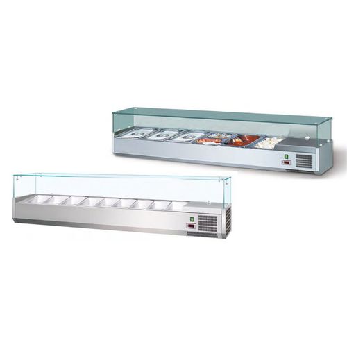 Countertop refrigerated display case - SERIE AKV GN 1/3 - FRIGEO PERFECT COOLING - for shop / custom-made