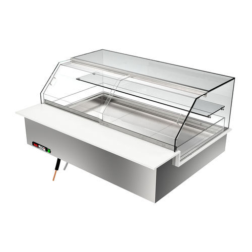 Counter refrigerated display case - Easy - Moving Glass & Metal Design - shelf / for pastry shops / for bakery