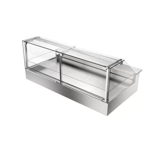Counter refrigerated display case - Nancy - Moving Glass & Metal Design - shelf / for pastry shops / stainless steel