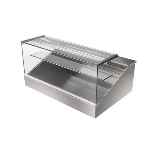 Counter refrigerated display case - Sirio - Moving Glass & Metal Design - shelf / for pastry shops / for bakery