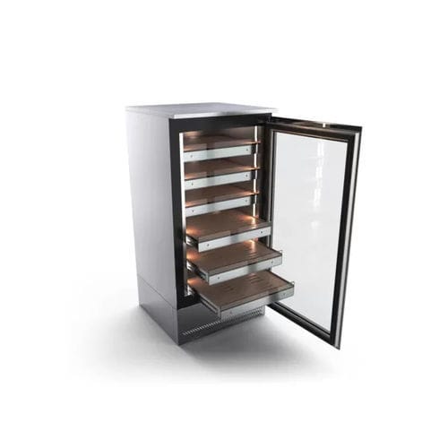 counter refrigerated display case - Moving Glass & Metal Design