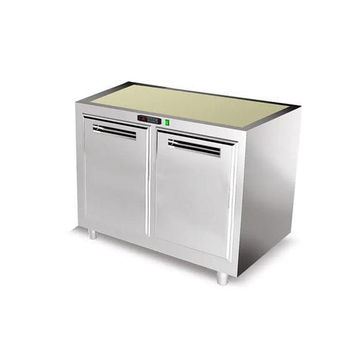 Pastry shop refrigerated counter - Moduli B.T. - Moving Glass & Metal Design - for bar / with door / without drawer