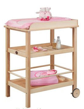 Wooden changing table - CROQUE LA LUNE  - MOULIN ROTY - with post