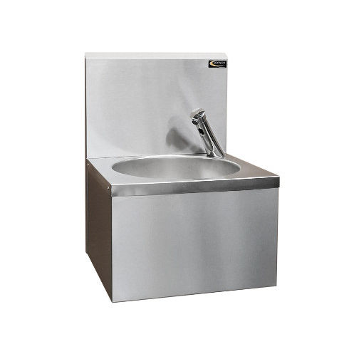 Wall-mounted hand basin - LMASBE1 - SOFINOR SAS - cube / stainless steel