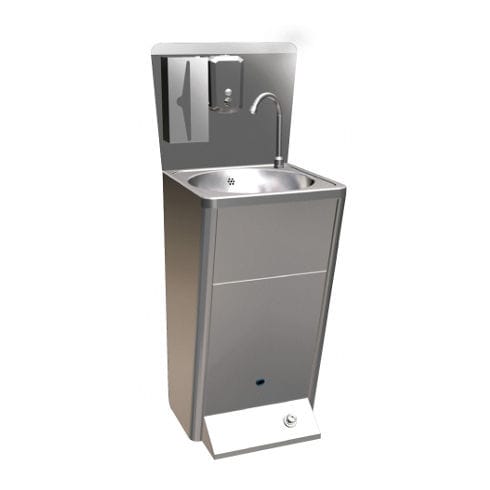 Floor-standing hand basin - LMAP2 - SOFINOR SAS - rectangular / round / stainless steel